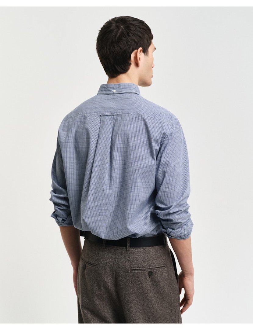 Camisa de manga comprida gingham Azul