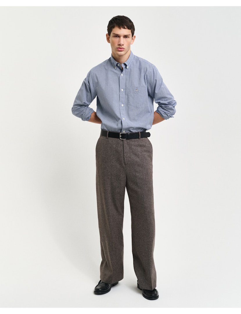 Camisa de manga comprida gingham Azul