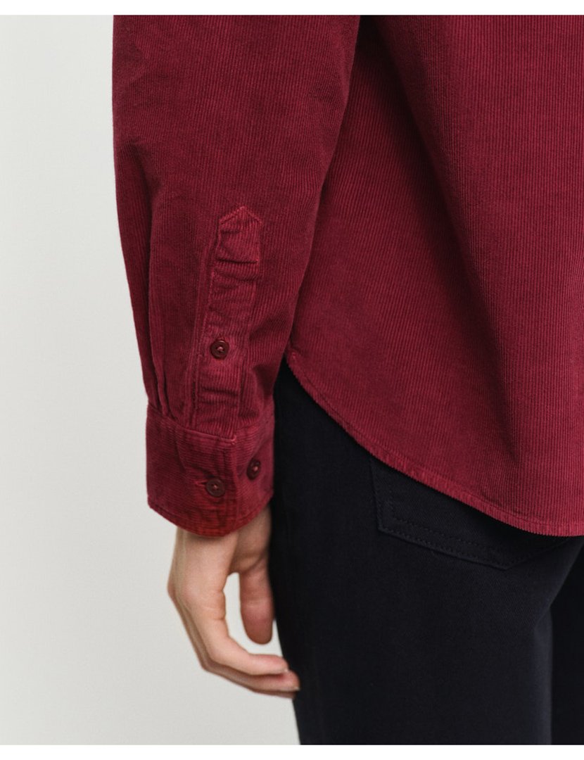 Camisa de bombazina Vermelho