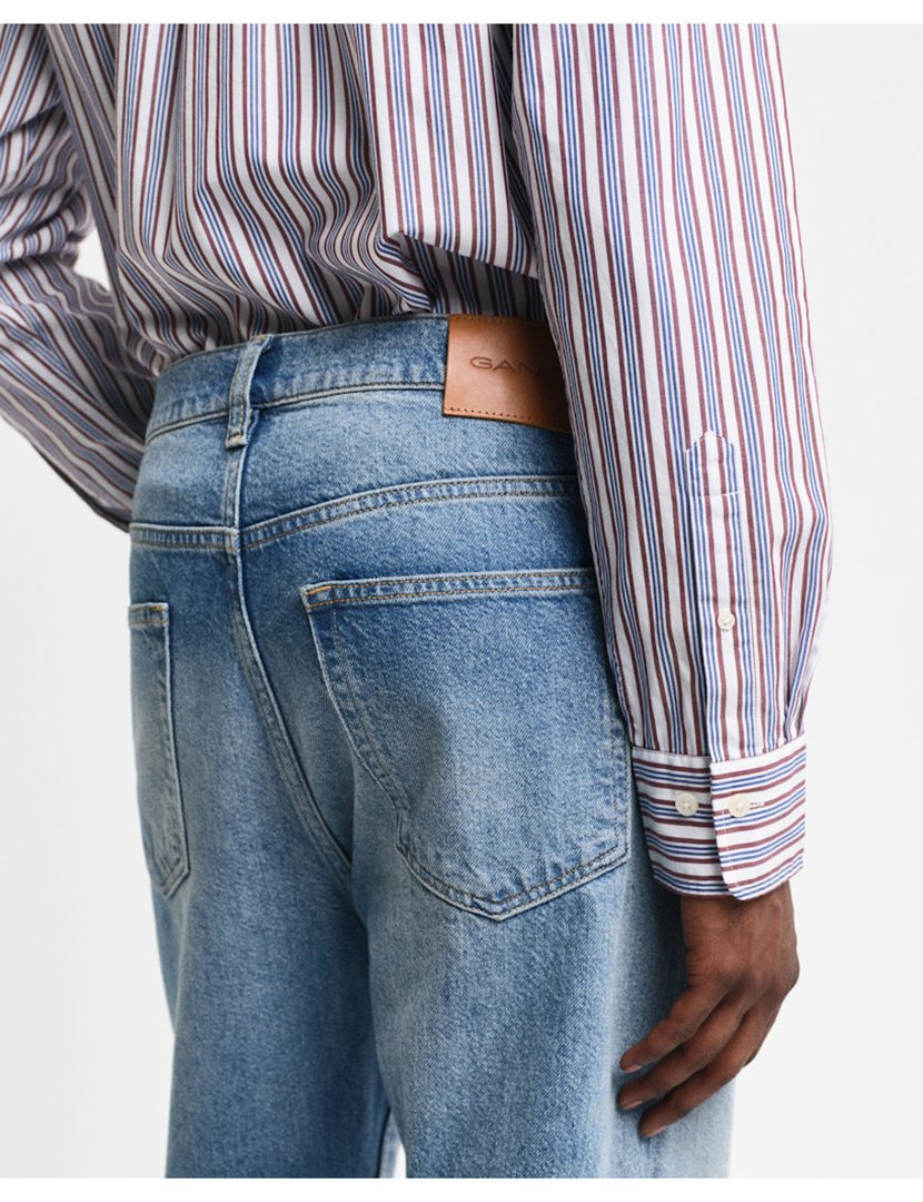 Camisa de manga comprida riscas Rosa