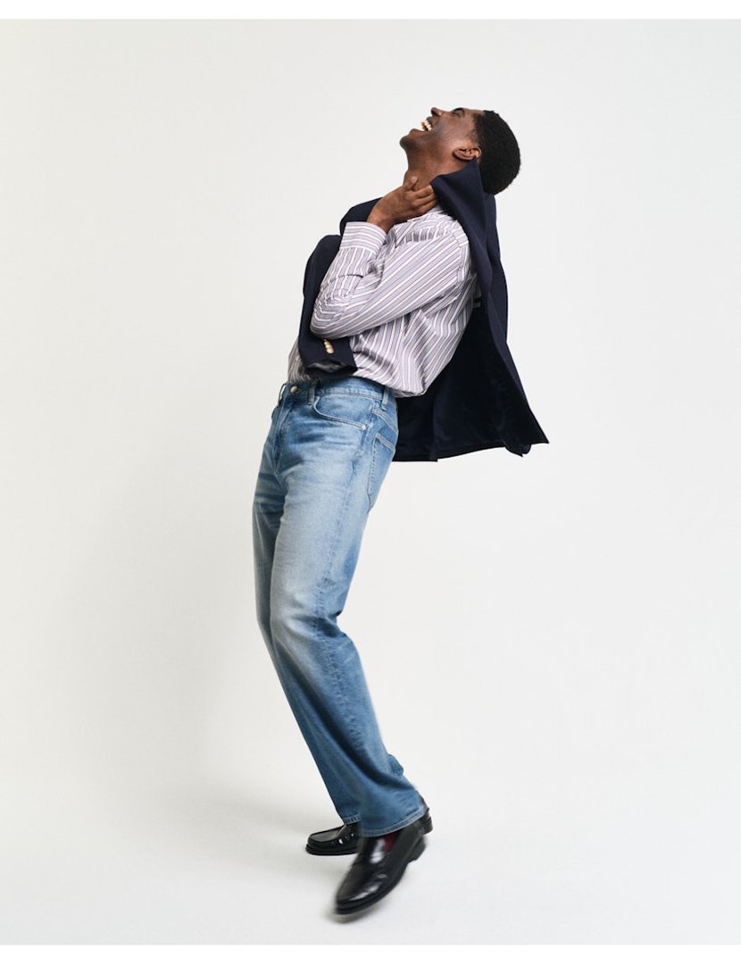 Camisa de manga comprida riscas Rosa