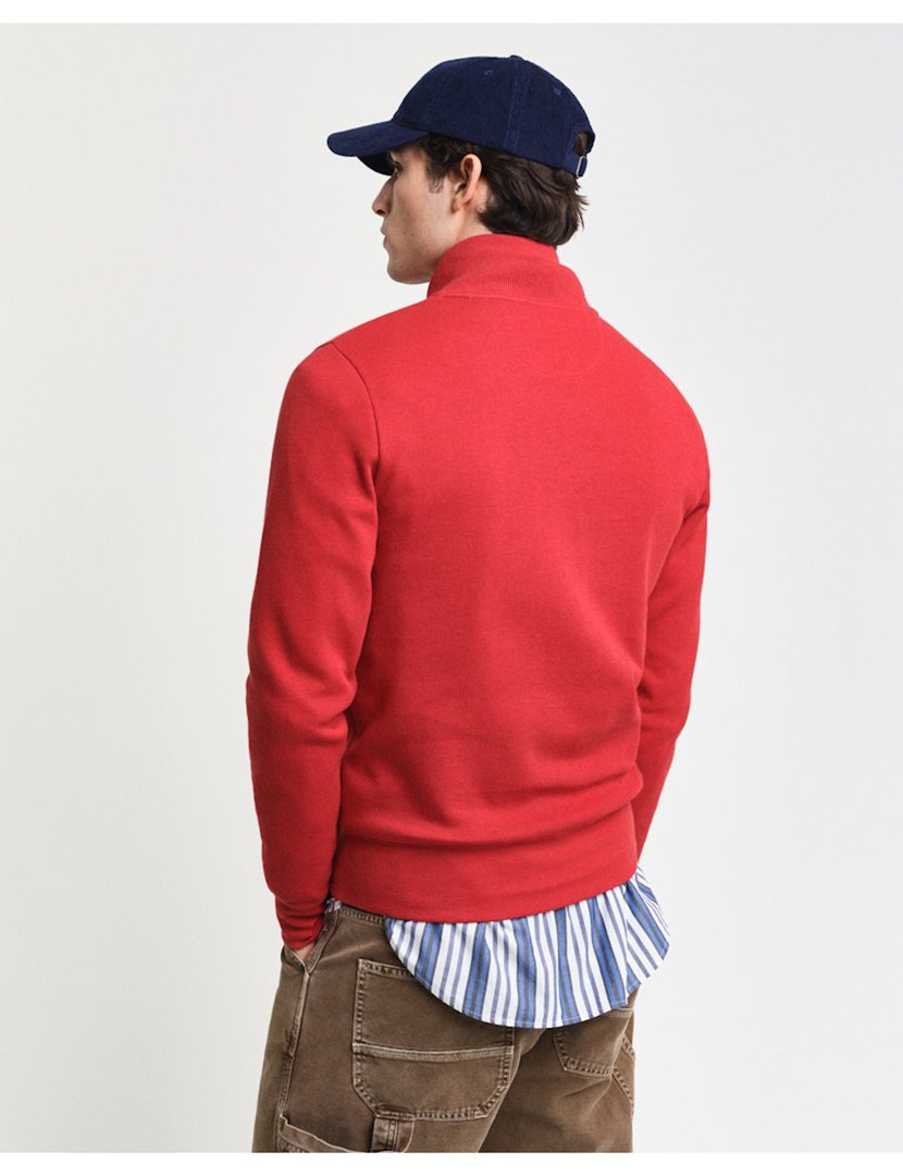 Sweatshirt halp-zip Vermelho