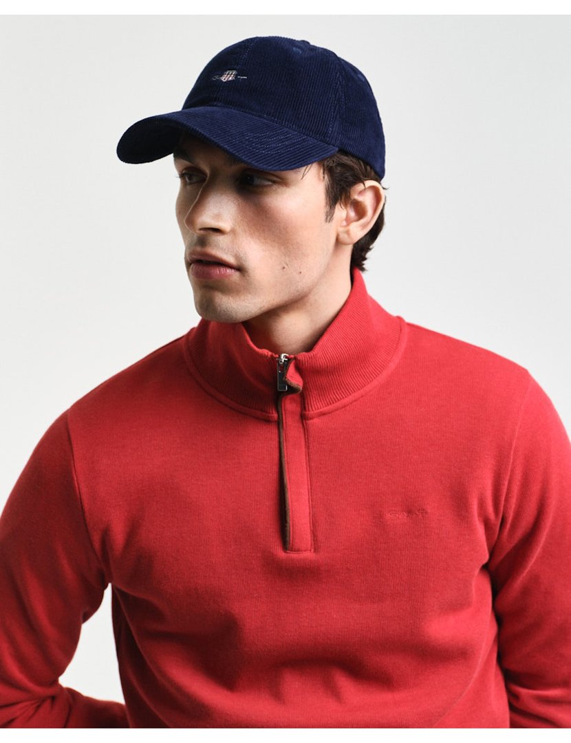 Sweatshirt halp-zip Vermelho