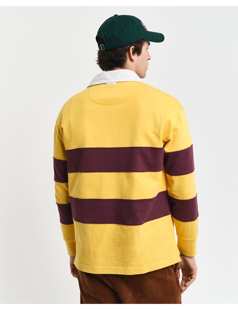 Pólo de manga comprida riscas Amarelo