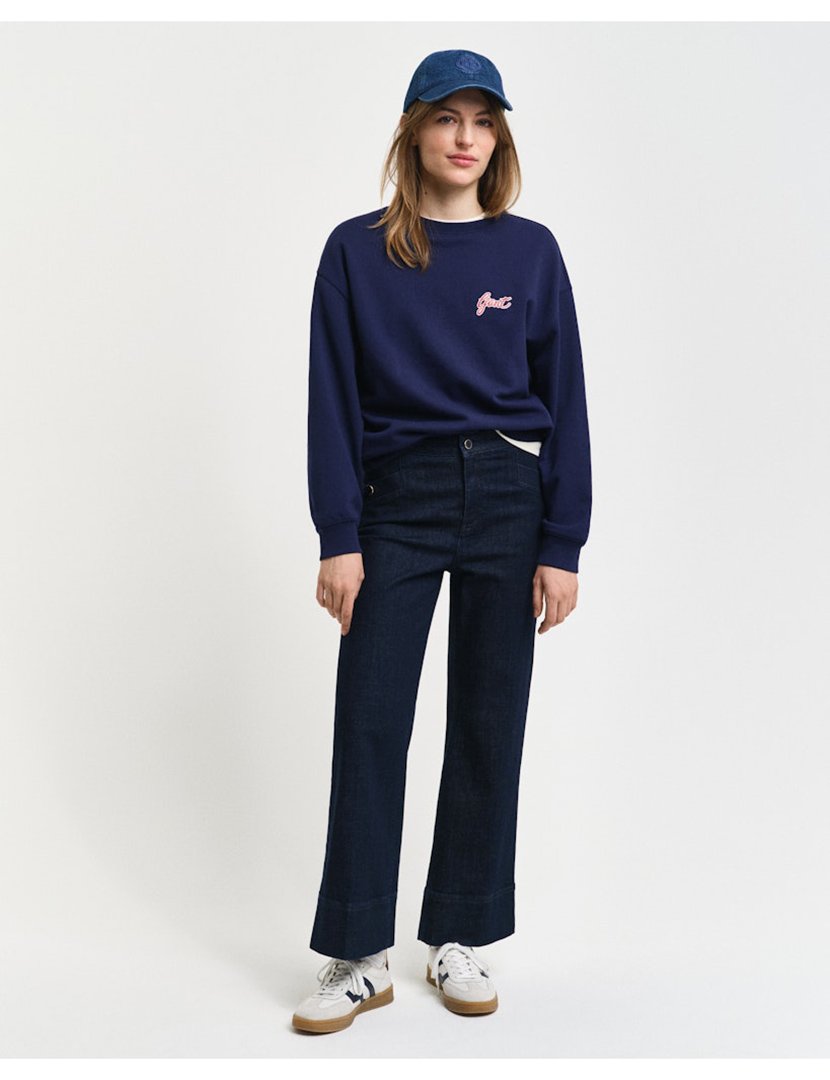 Calças de ganga cropped Azul