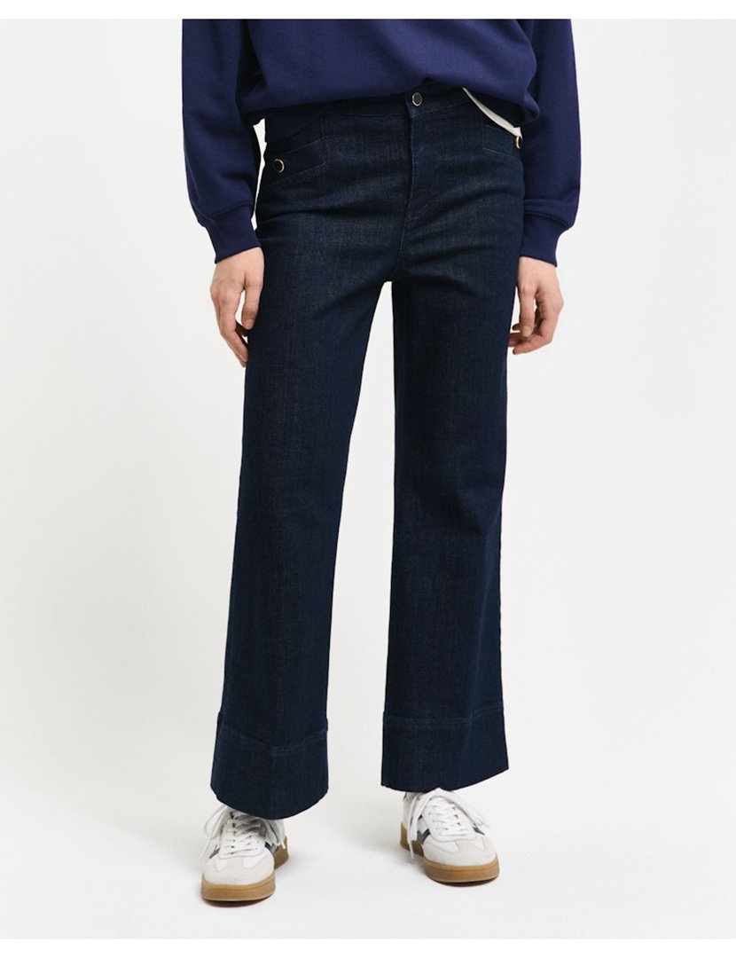 Calças de ganga cropped Azul