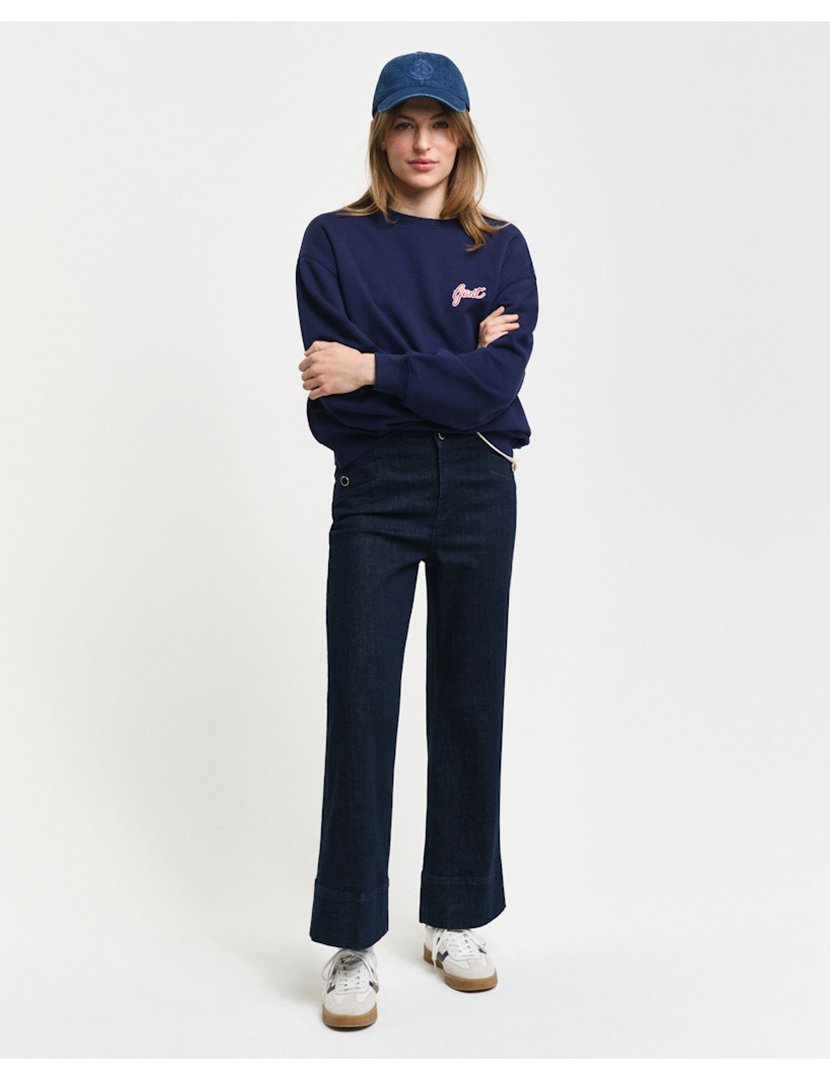 Calças de ganga cropped Azul