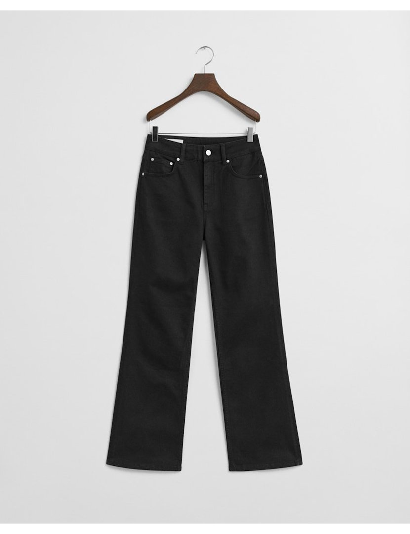 Calças de ganga slim flare Preto