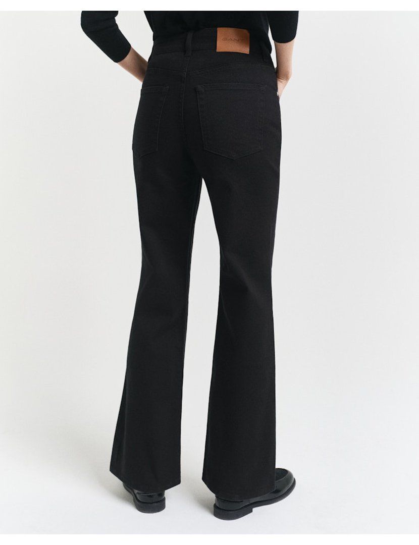 Calças de ganga slim flare Preto