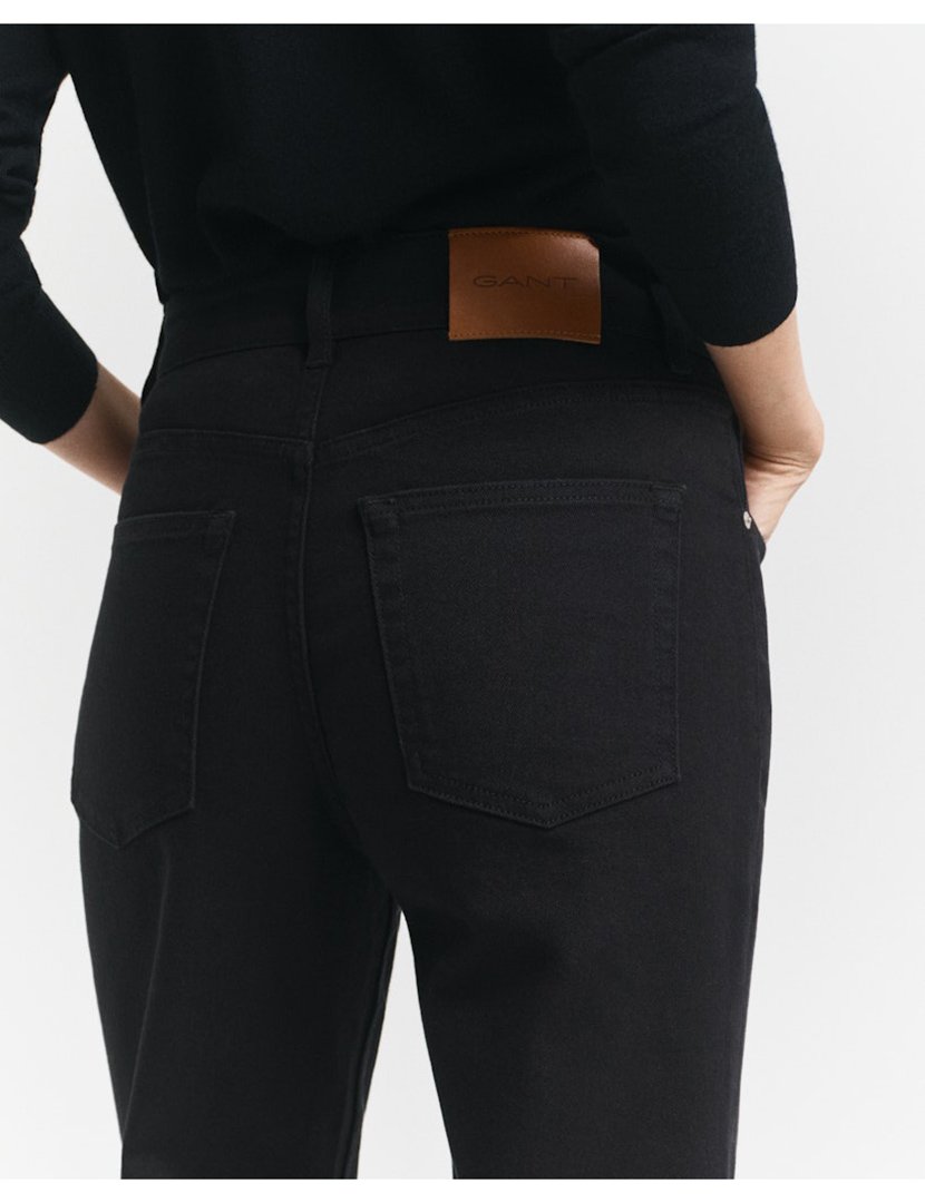 Calças de ganga slim flare Preto