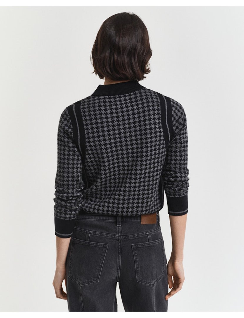 Pólo de manga comprida Preto