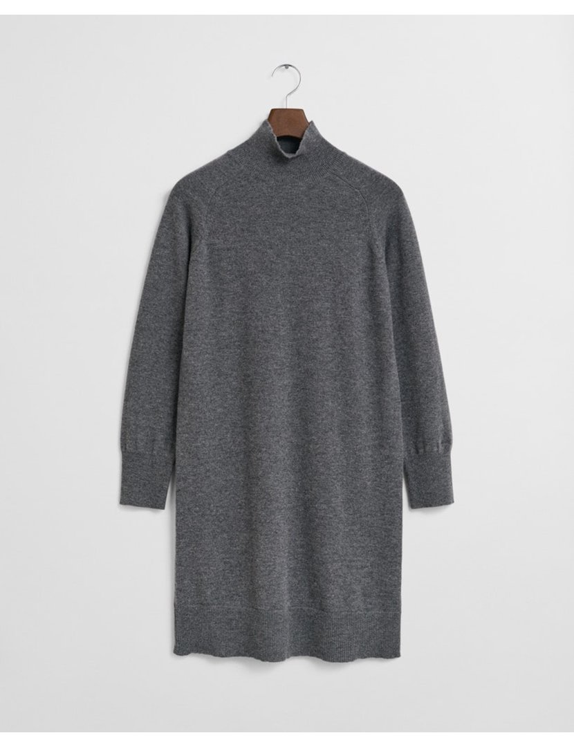 Vestido de malha midi Cinzento