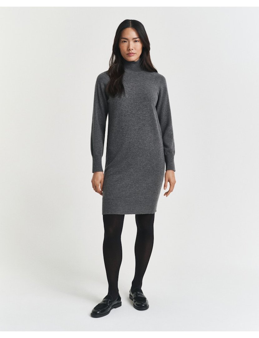 Vestido de malha midi Cinzento