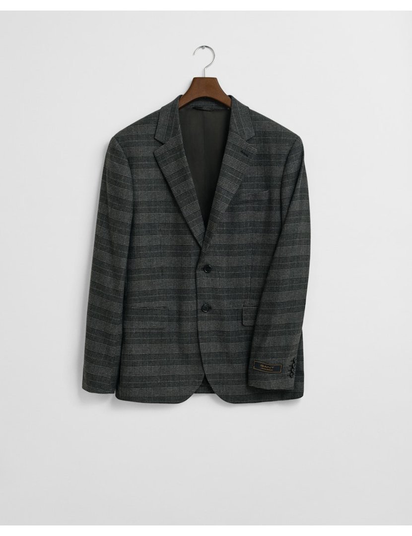 Blazer de Fato Glencheck Cinzento