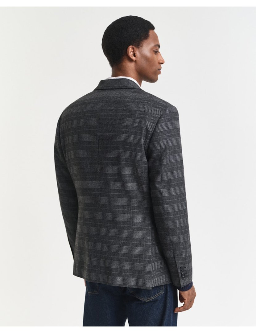 Blazer de Fato Glencheck Cinzento