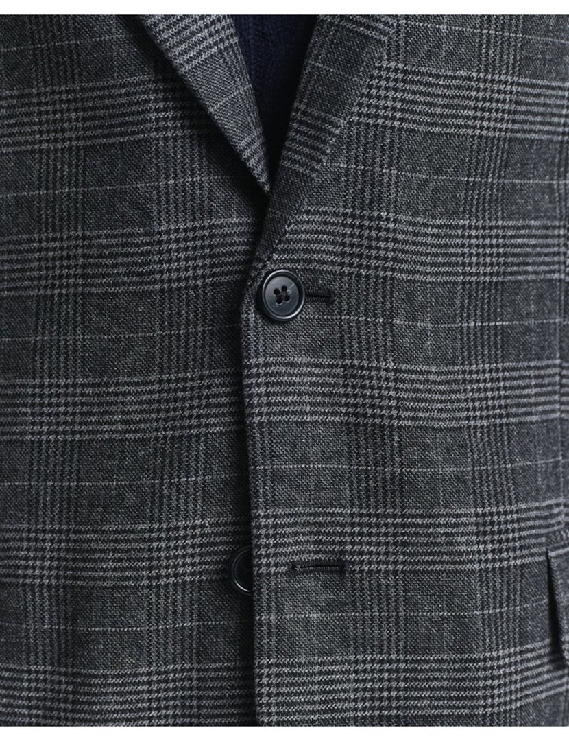Blazer de Fato Glencheck Cinzento