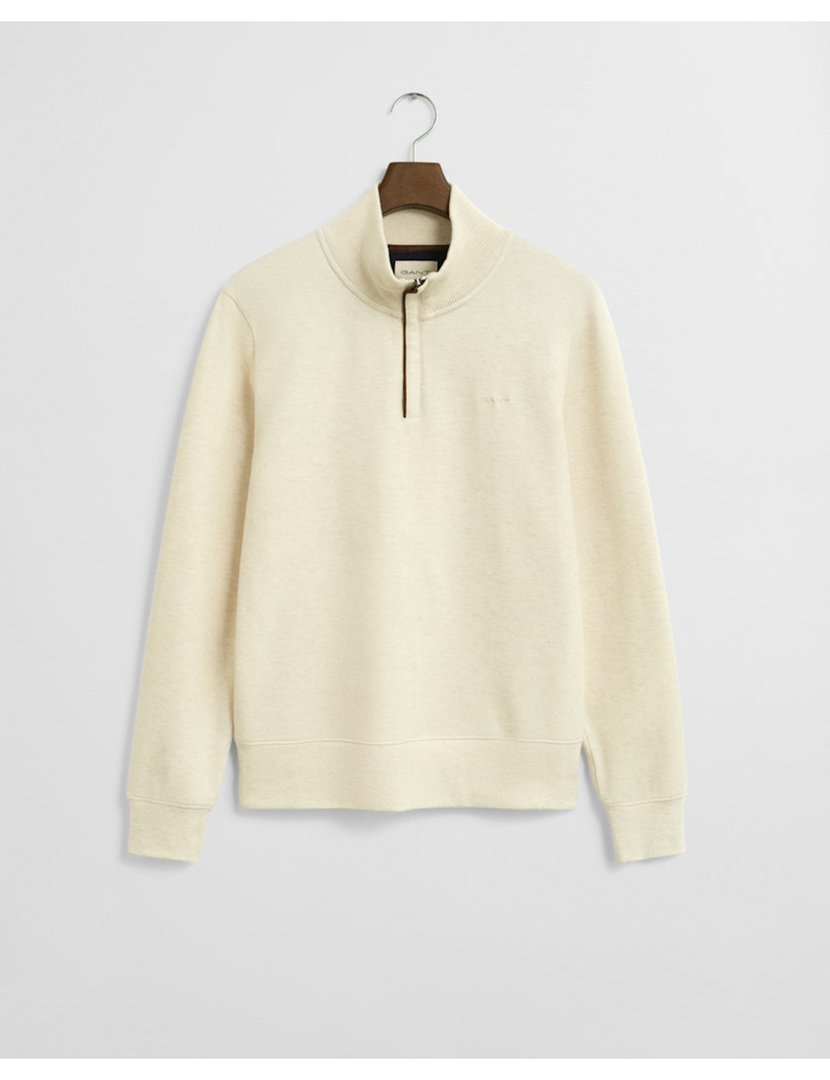Sweatshirt halp-zip Bege