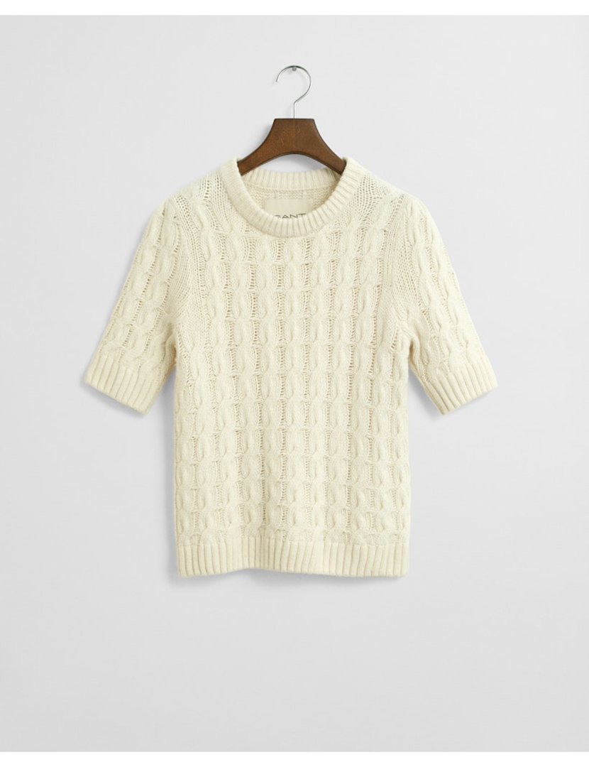 T-shirt de malha Bege