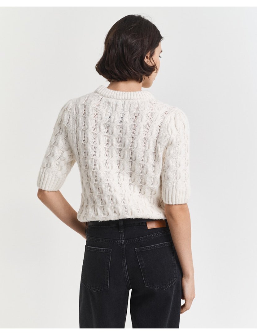 T-shirt de malha Bege