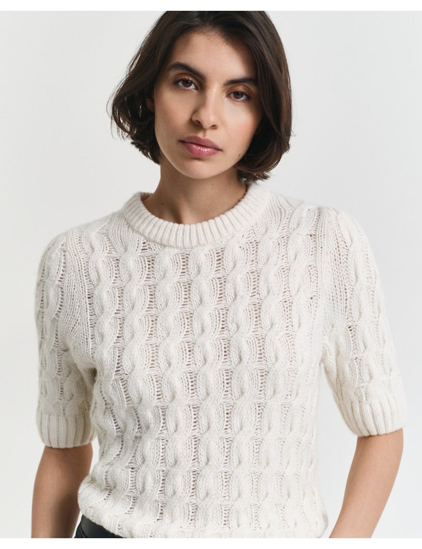 T-shirt de malha Bege