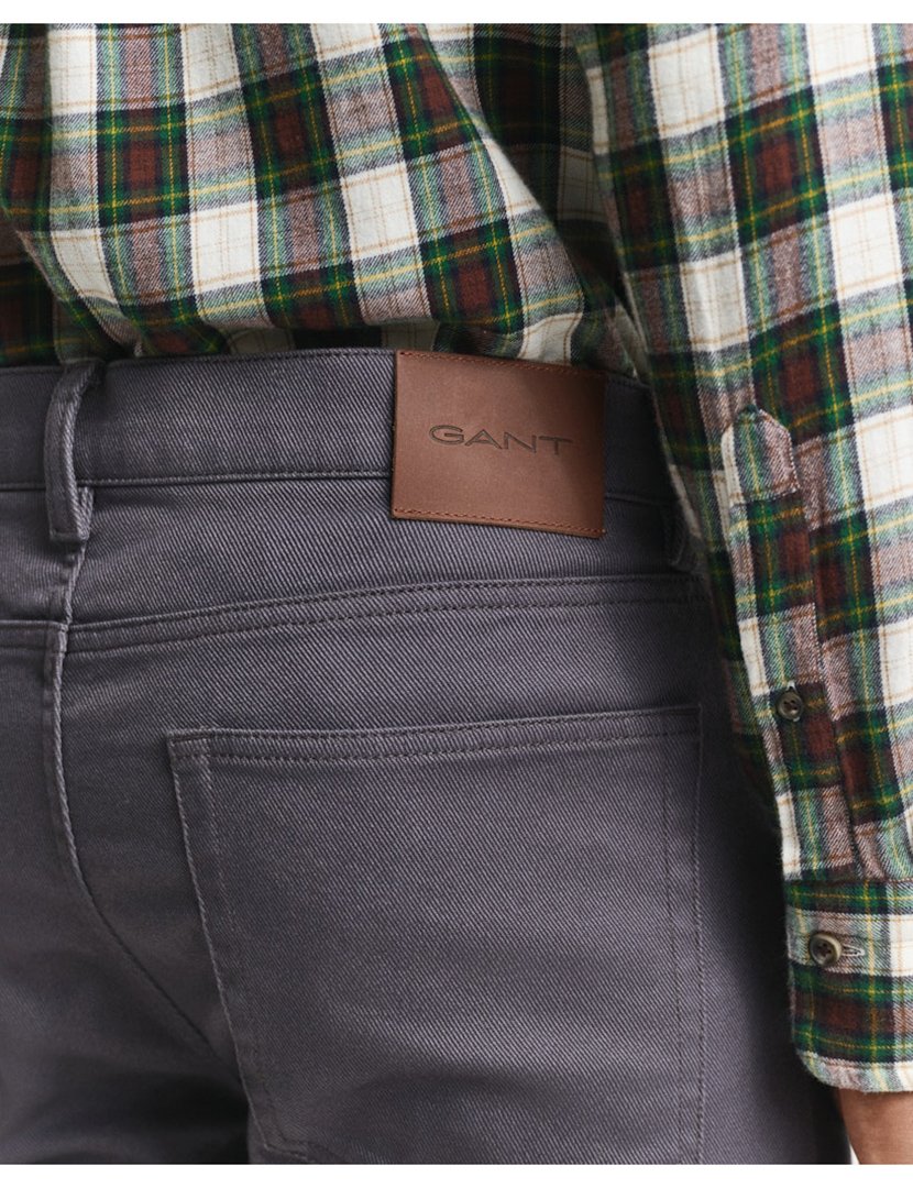 Calças de ganga regular soft twill Cinzento