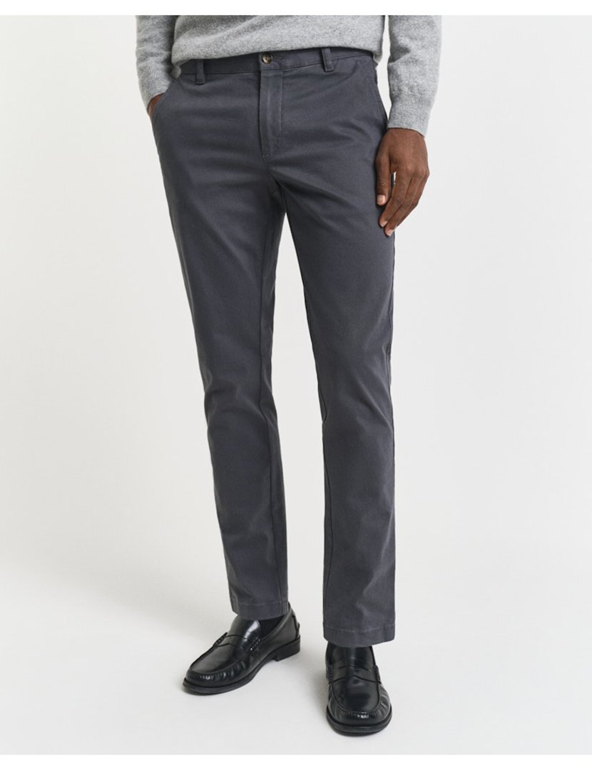 Calças Slim Super Chino Cinzento