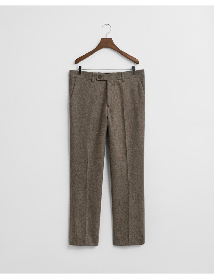 Calças de Fato flanela Castanho