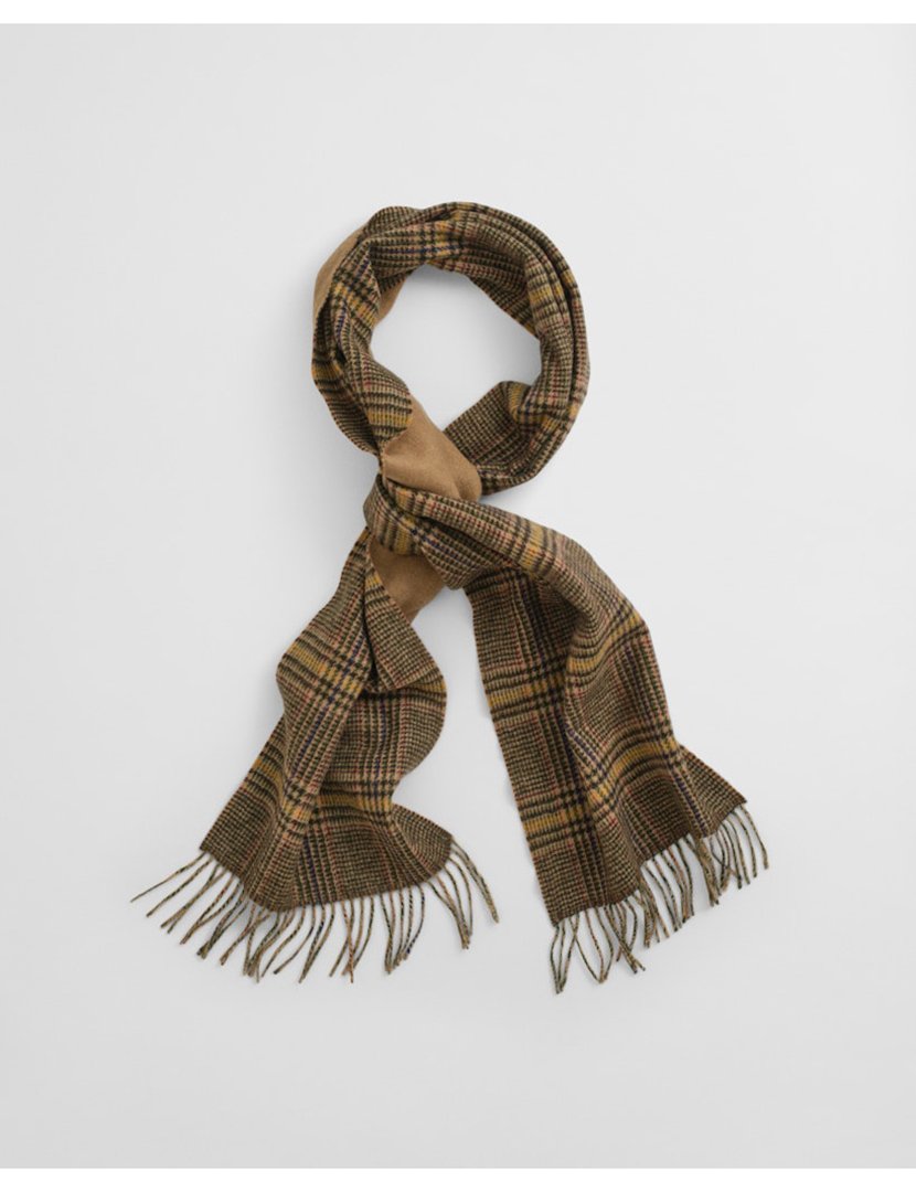 Cachecol de xadrez Castanho