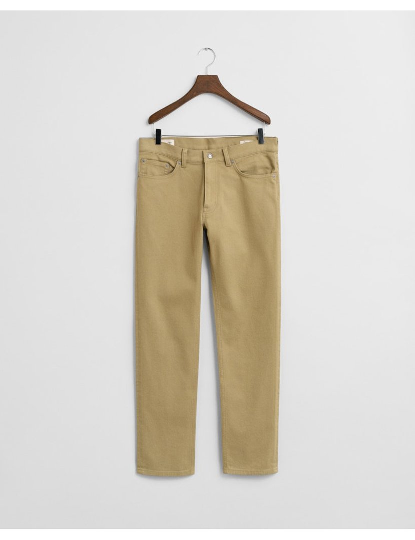 Calças de ganga regular soft twill Castanho