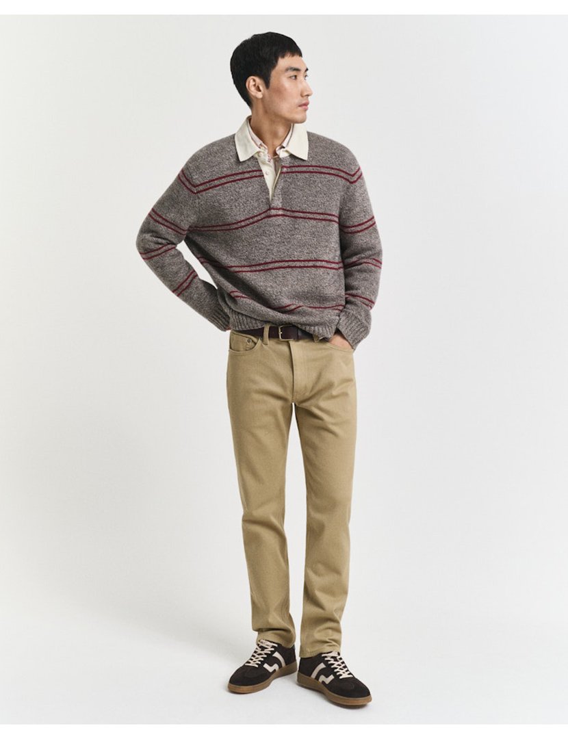 Calças de ganga regular soft twill Castanho