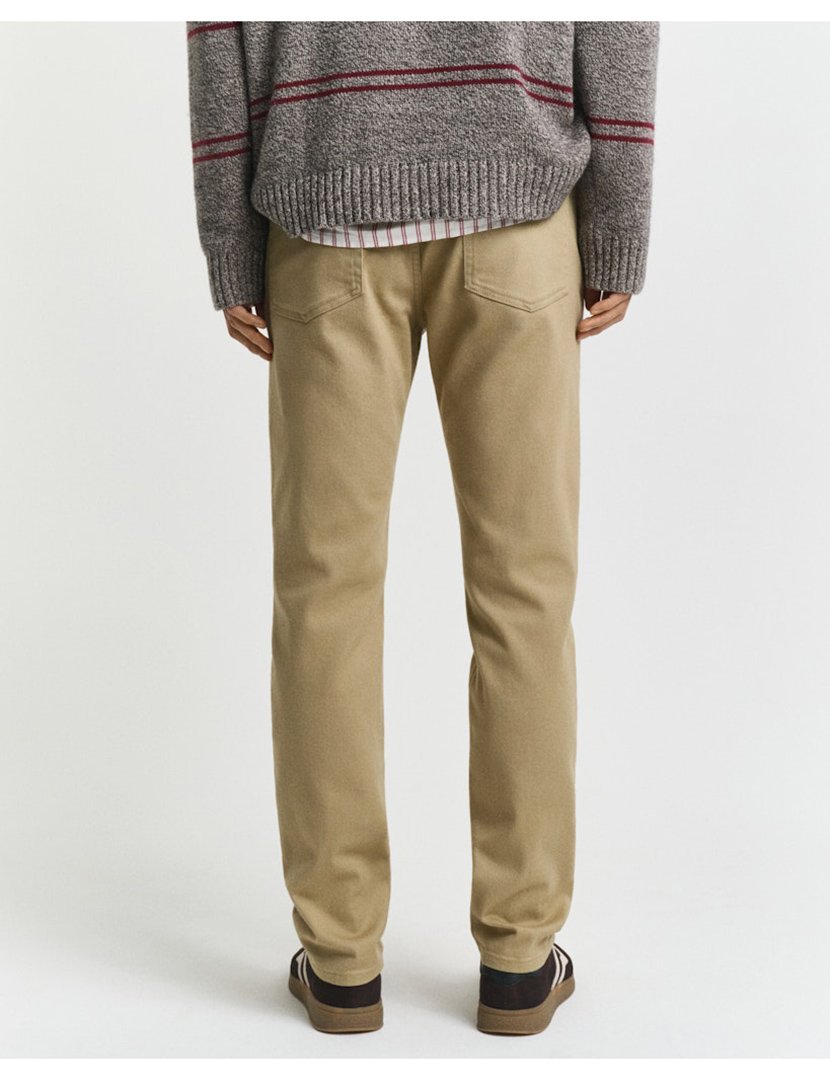 Calças de ganga regular soft twill Castanho