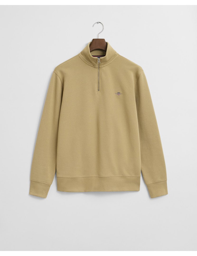 Sweathsirt half zip Castanho