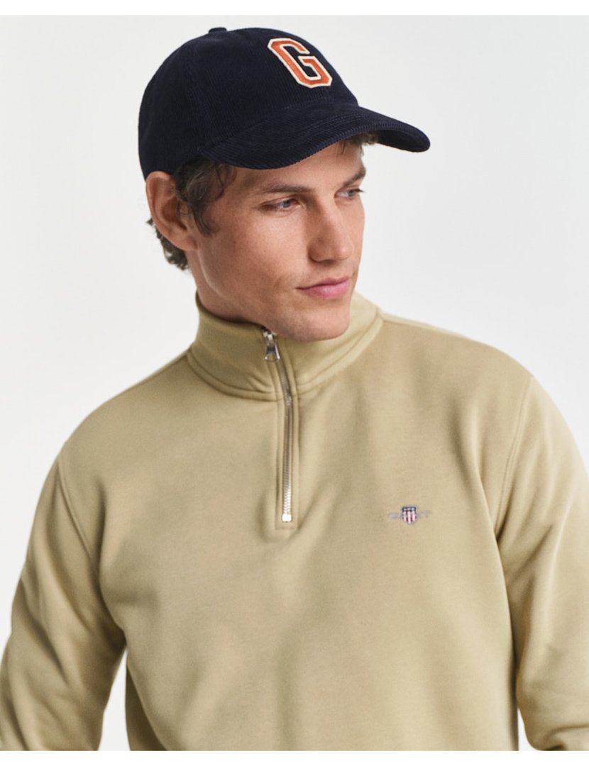Sweathsirt half zip Castanho