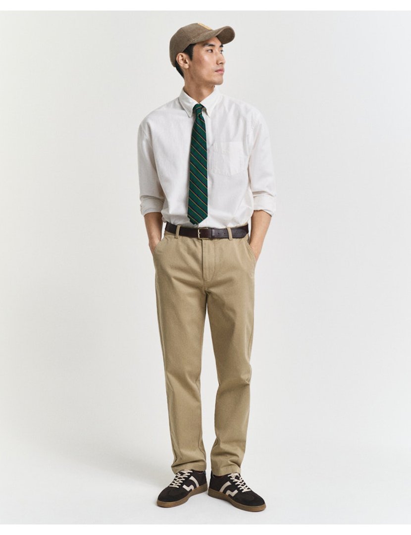 Calças Super Chino Castanho