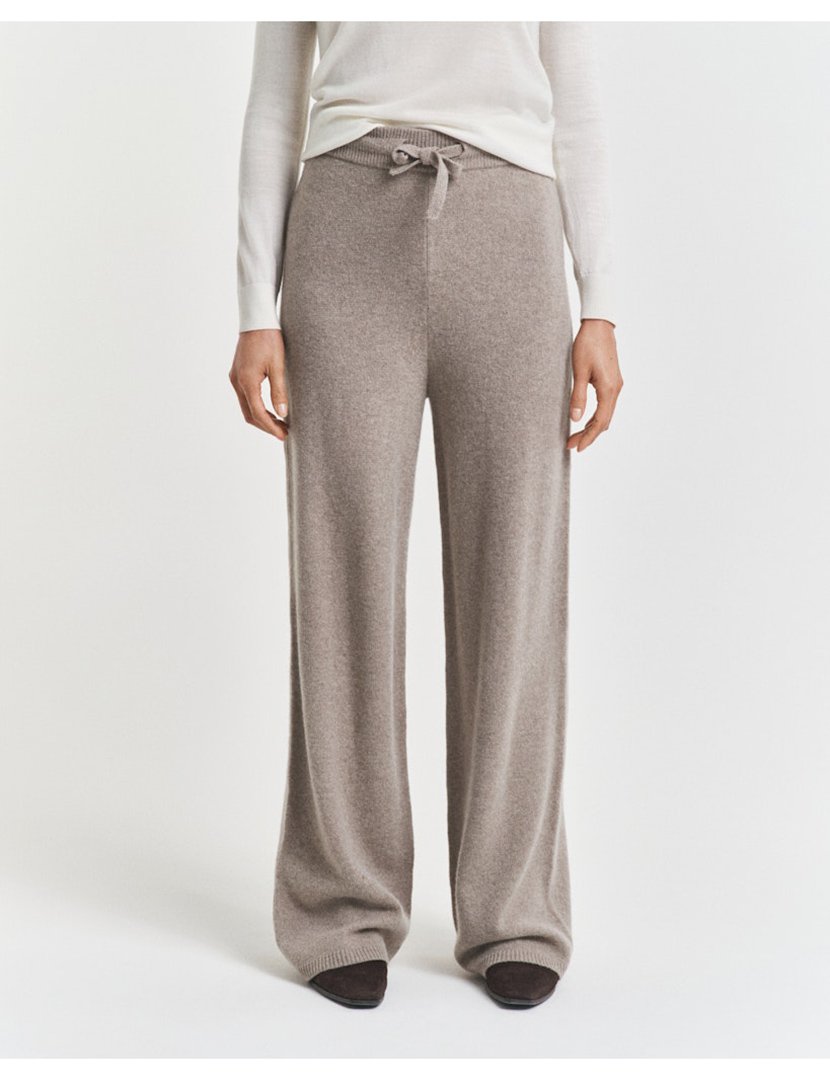 Calças de malha Bege