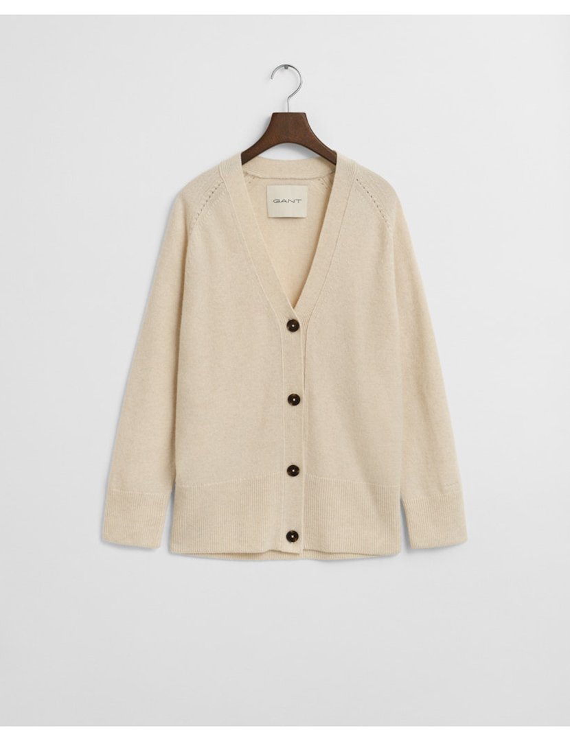 Cardigan de malha com butões Bege