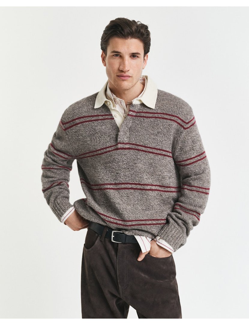 Pólo de malha Castanho