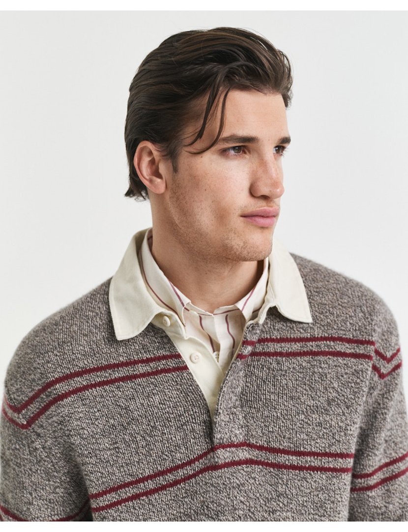 Pólo de malha Castanho