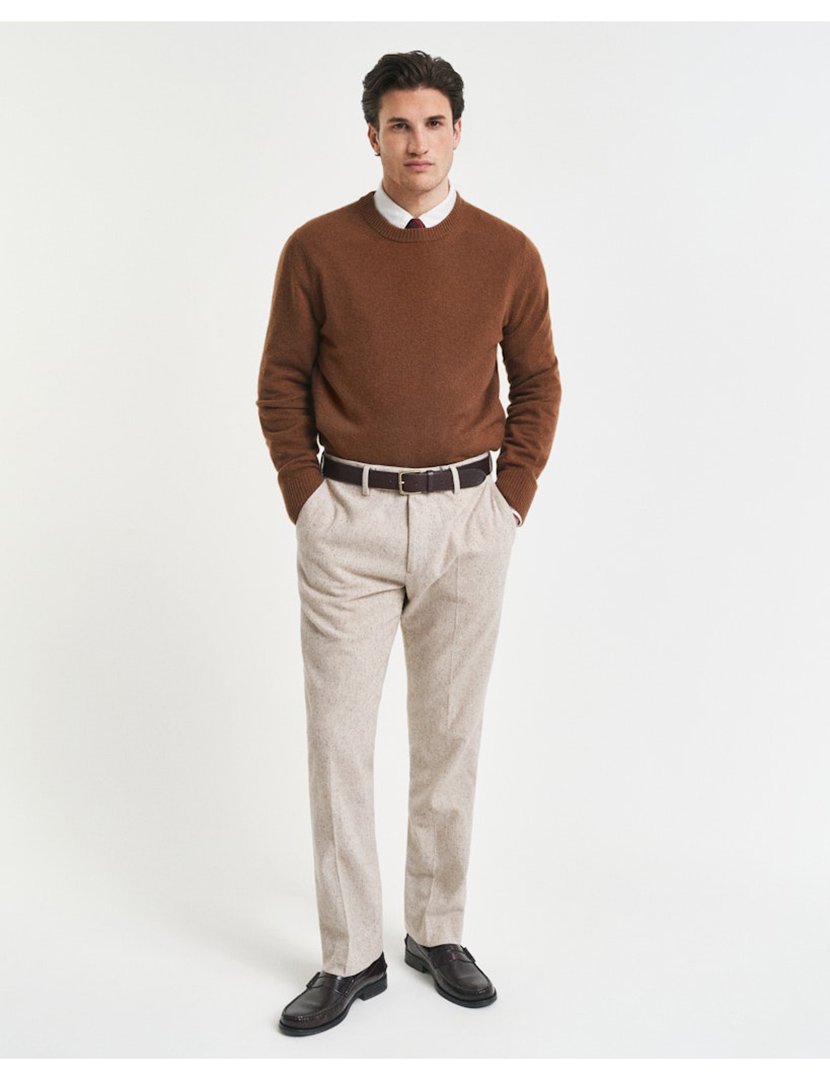 Calças de Fato Donegal Bege