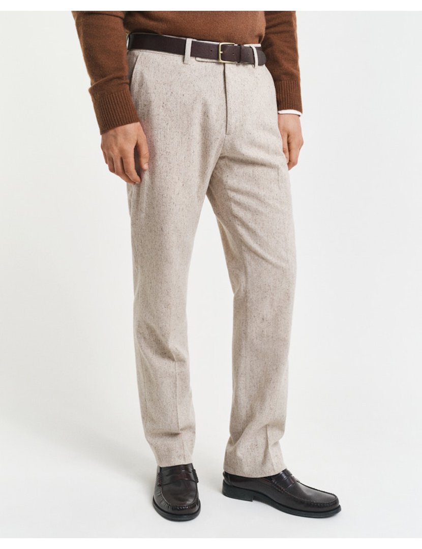 Calças de Fato Donegal Bege