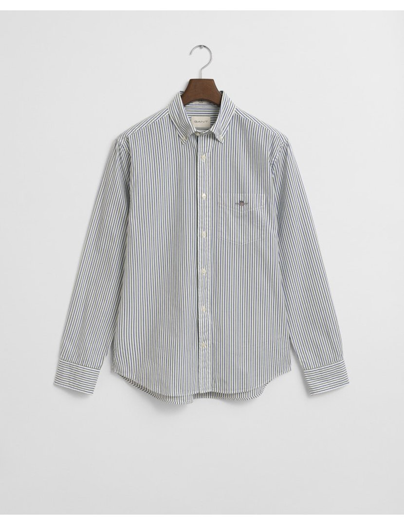 Camisa de manga comprida clássica riscas Verde