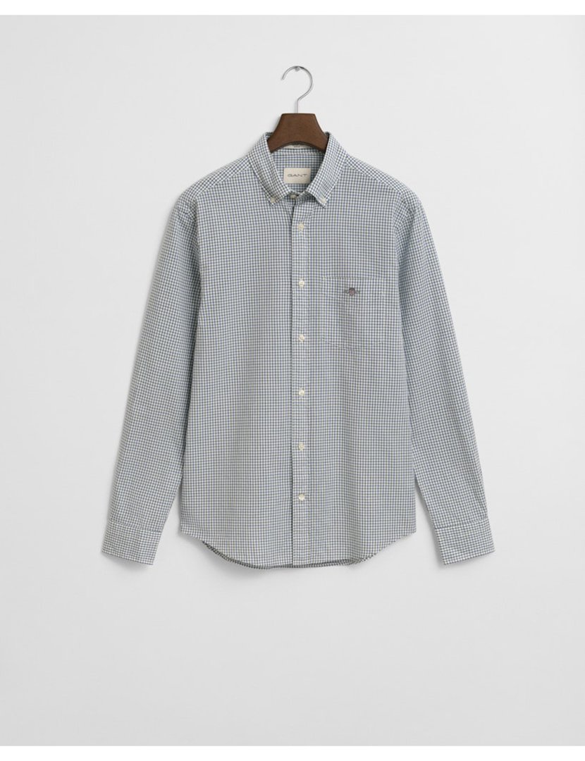 Camisa de manga comprida xadrez Verde