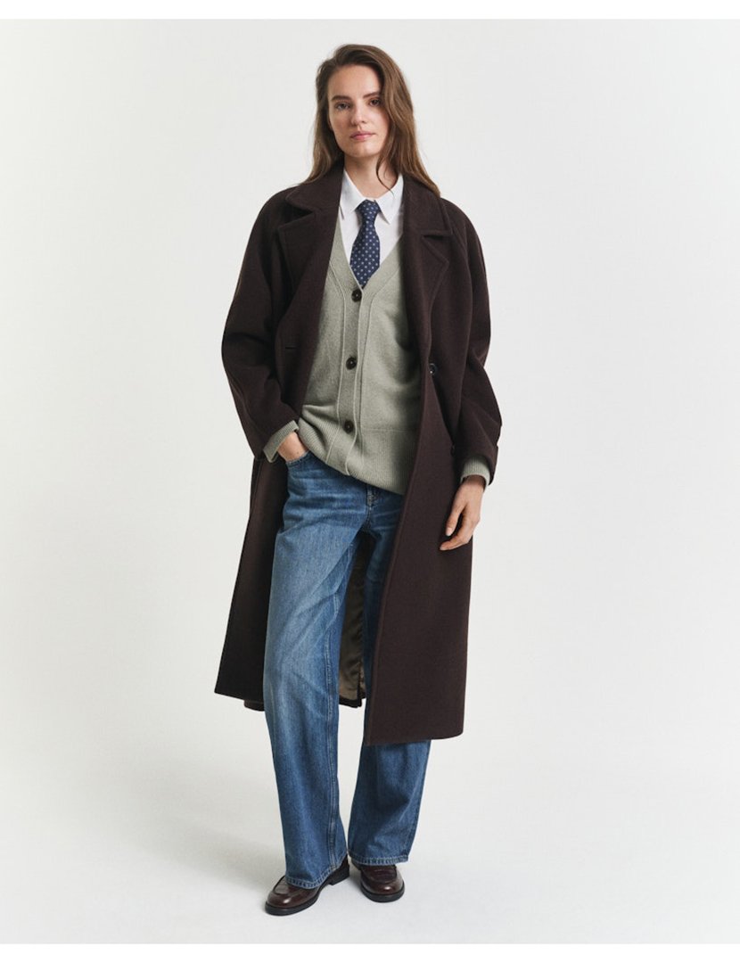 Cardigan de malha com butões Verde