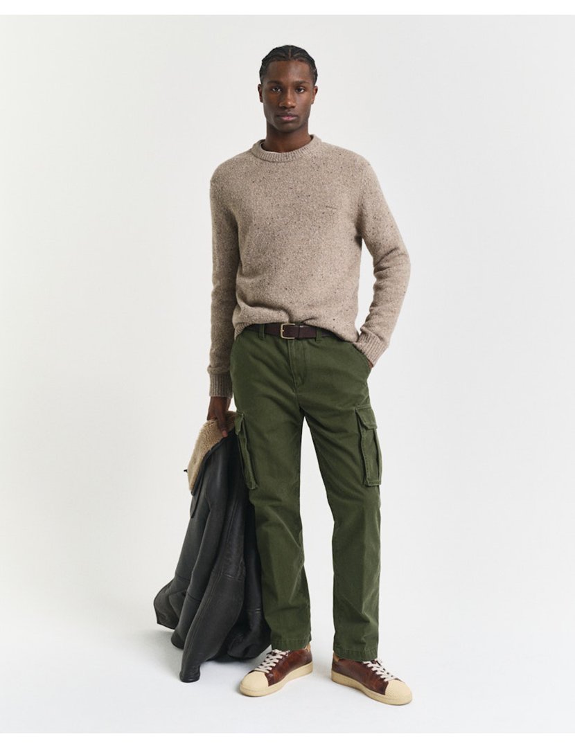 Calças Cargo Regular Twill Verde