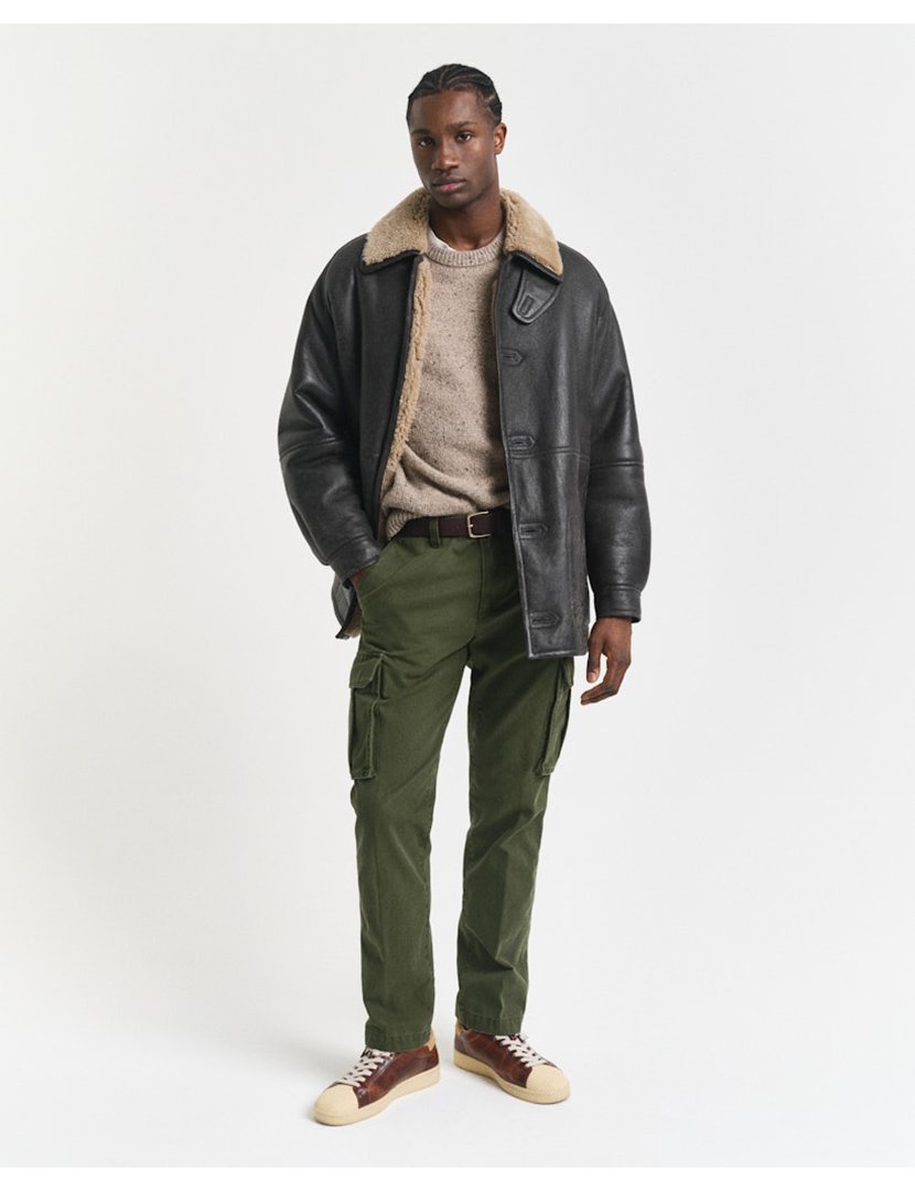 Calças Cargo Regular Twill Verde