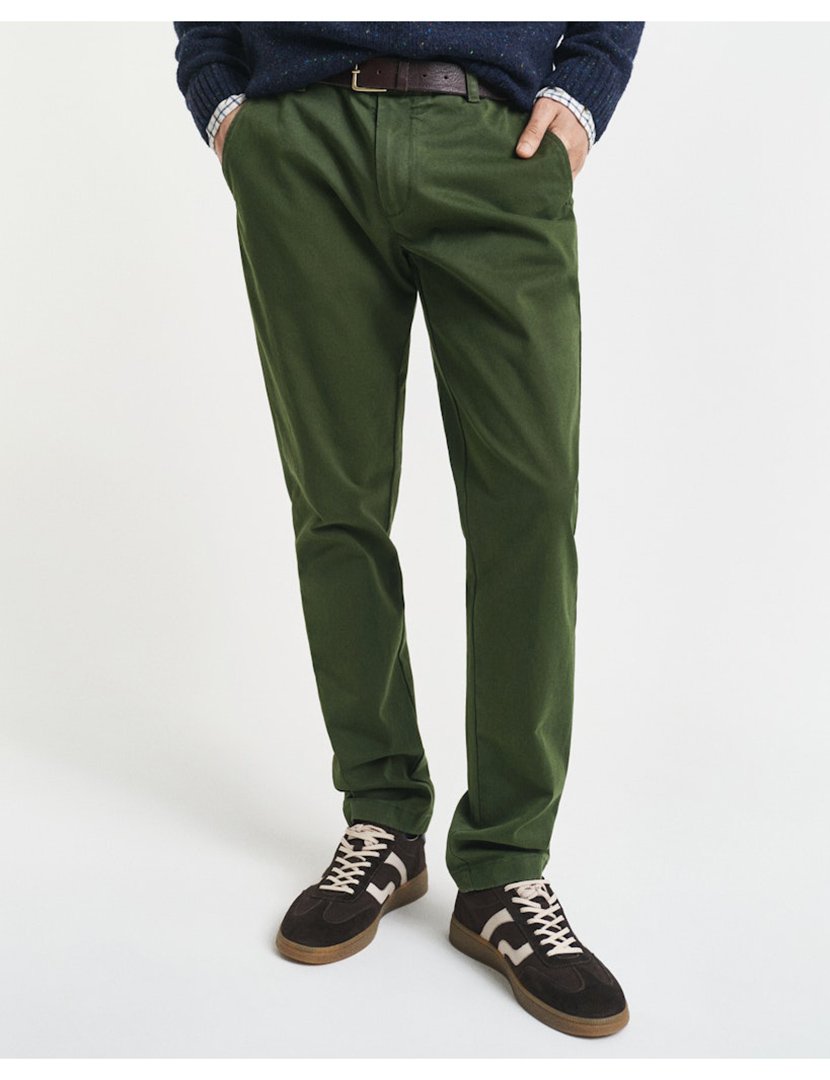Calças Slim Super Chino Verde