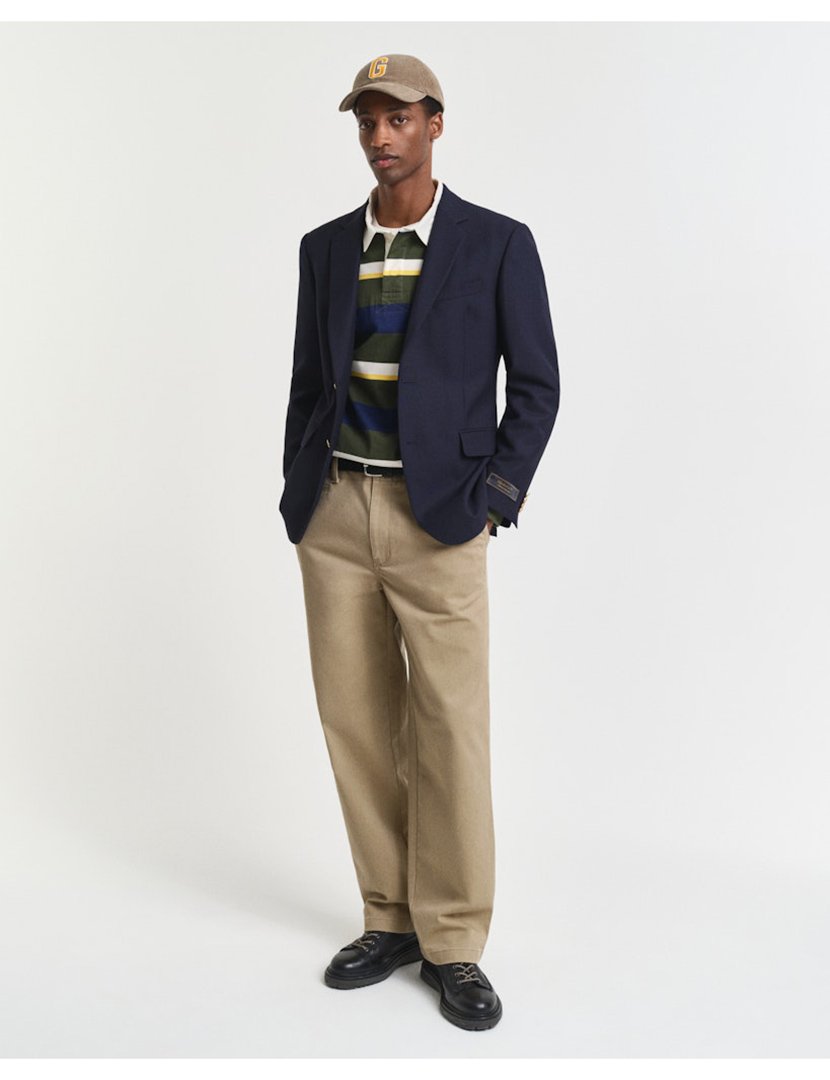 Pólo de manga comprida riscas Verde