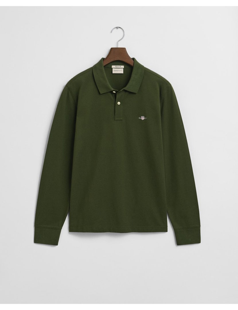 Pólo de manga comprida Verde escuro