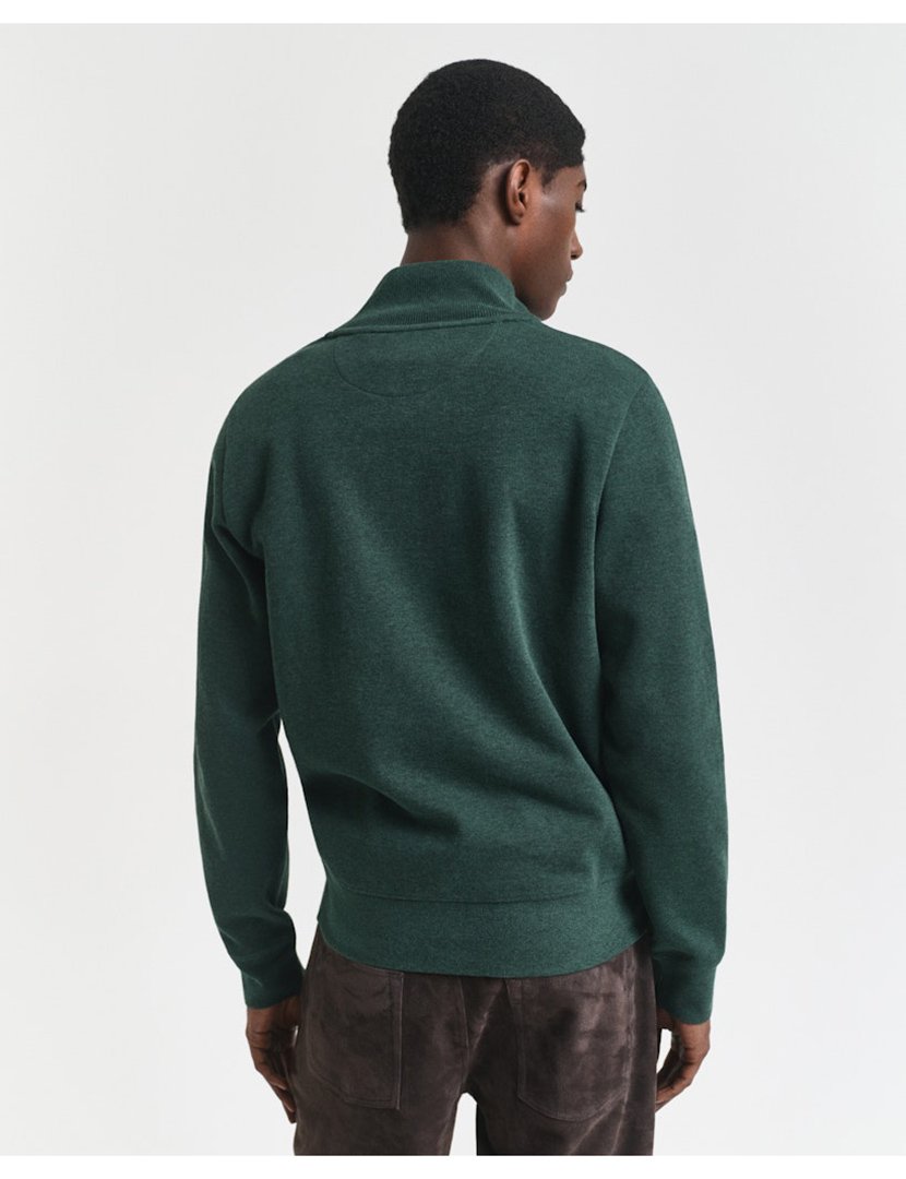 Sweatshirt halp-zip Verde