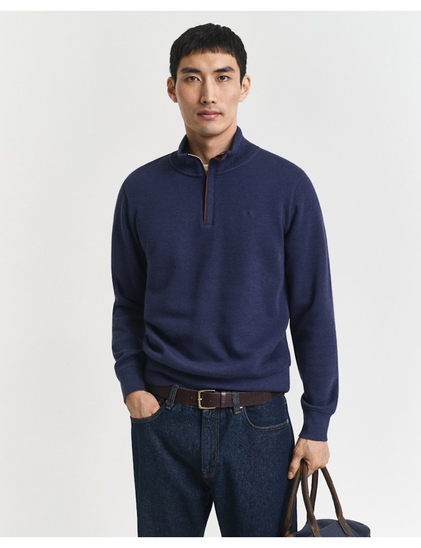Sweatshirt halp-zip Azul